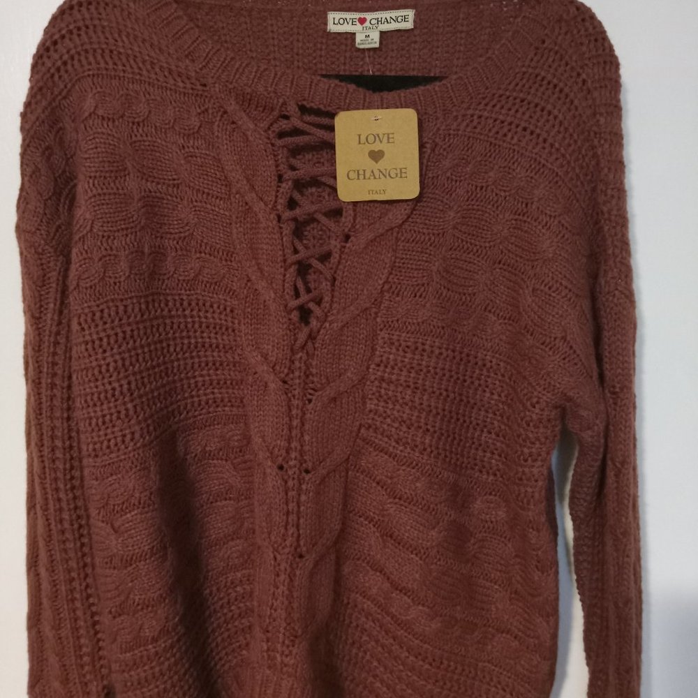 Love change rust sweater